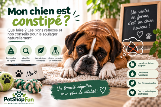 Chien constipé : causes, gestes utiles et alertes