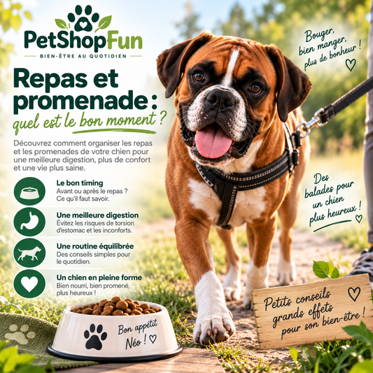 Repas et promenade du chien : trouver le bon timing